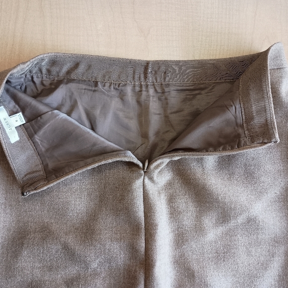 J Crew 100% Wool Brown Camel Color Pencil Skirt with Pockets Size 6 - Picture 8 of 12